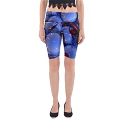 Spheres With Horns 3d Yoga Cropped Leggings by Sapixe