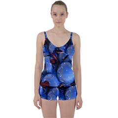 Spheres With Horns 3d Tie Front Two Piece Tankini by Sapixe