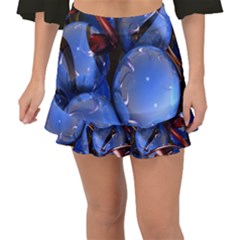 Spheres With Horns 3d Fishtail Mini Chiffon Skirt