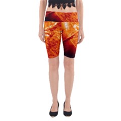 Spectacular Solar Prominence Yoga Cropped Leggings by Sapixe