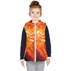 Spectacular Solar Prominence Kid s Hooded Puffer Vest by Sapixe