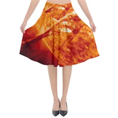 Spectacular Solar Prominence Flared Midi Skirt by Sapixe