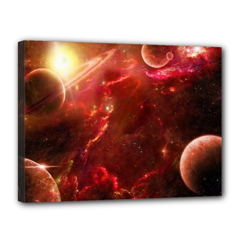 Space Red Canvas 16  X 12 