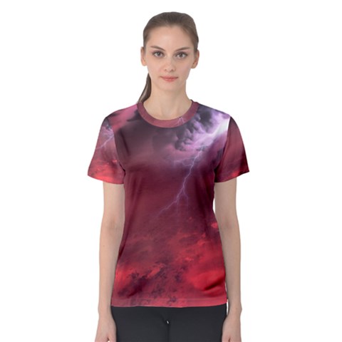 Storm Clouds And Rain Molten Iron May Be Common Occurrences Of Failed Stars Known As Brown Dwarfs Women s Sport Mesh Tee by Sapixe