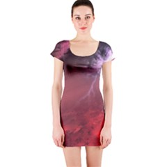 Storm Clouds And Rain Molten Iron May Be Common Occurrences Of Failed Stars Known As Brown Dwarfs Short Sleeve Bodycon Dress by Sapixe