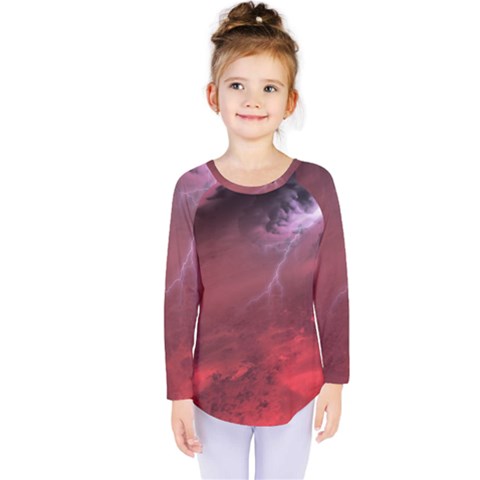 Storm Clouds And Rain Molten Iron May Be Common Occurrences Of Failed Stars Known As Brown Dwarfs Kids  Long Sleeve Tee by Sapixe