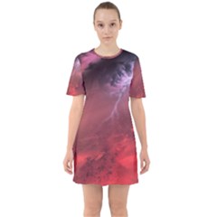 Storm Clouds And Rain Molten Iron May Be Common Occurrences Of Failed Stars Known As Brown Dwarfs Sixties Short Sleeve Mini Dress by Sapixe