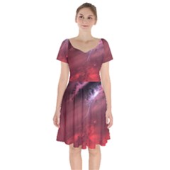 Storm Clouds And Rain Molten Iron May Be Common Occurrences Of Failed Stars Known As Brown Dwarfs Short Sleeve Bardot Dress by Sapixe