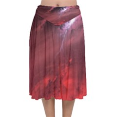 Storm Clouds And Rain Molten Iron May Be Common Occurrences Of Failed Stars Known As Brown Dwarfs Velvet Flared Midi Skirt by Sapixe