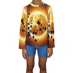 Sun Man Kids  Long Sleeve Swimwear by Sapixe