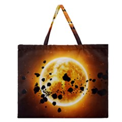 Sun Man Zipper Large Tote Bag