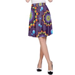 Texture Background Flower Pattern A-line Skirt by Sapixe