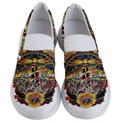 Tattoo Art Print Traditional Artwork Lighthouse Wave Women s Lightweight Slip Ons