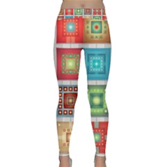 Tiles Pattern Background Colorful Classic Yoga Leggings by Sapixe