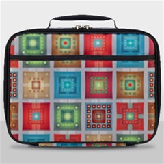 Tiles Pattern Background Colorful Full Print Lunch Bag