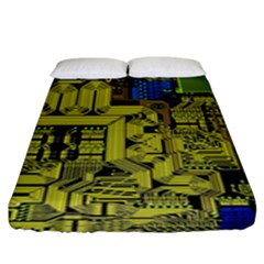 Technology Circuit Board Fitted Sheet (king Size) by Sapixe