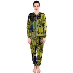 Technology Circuit Board Onepiece Jumpsuit (ladies)  by Sapixe