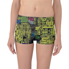 Technology Circuit Board Reversible Boyleg Bikini Bottoms by Sapixe