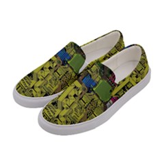 Technology Circuit Board Women s Canvas Slip Ons by Sapixe