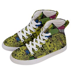 Technology Circuit Board Women s Hi-top Skate Sneakers by Sapixe