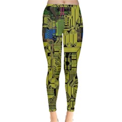 Technology Circuit Board Inside Out Leggings