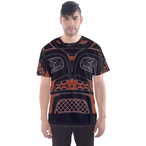 Traditional Northwest Coast Native Art Men s Sports Mesh Tee by Sapixe