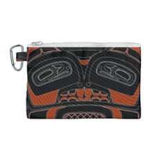 Traditional Northwest Coast Native Art Canvas Cosmetic Bag (medium) by Sapixe