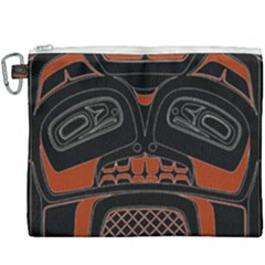 Traditional Northwest Coast Native Art Canvas Cosmetic Bag (xxxl) by Sapixe