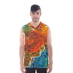 The Beautiful Of Art Indonesian Batik Pattern Men s Basketball Tank Top by Sapixe