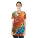 The Beautiful Of Art Indonesian Batik Pattern Skirt Hem Sports Top View1