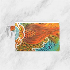 The Beautiful Of Art Indonesian Batik Pattern Canvas Cosmetic Bag (small) by Sapixe