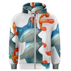 Tree Frog Illustration Men s Zipper Hoodie