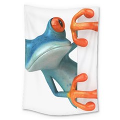 Tree Frog Illustration Large Tapestry by Sapixe