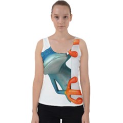 Tree Frog Illustration Velvet Tank Top by Sapixe