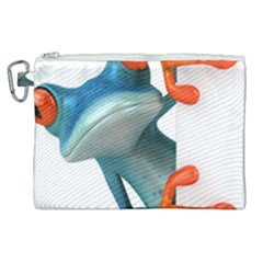 Tree Frog Illustration Canvas Cosmetic Bag (xl) by Sapixe