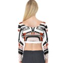 Traditional Northwest Coast Native Art Long Sleeve Crop Top View2