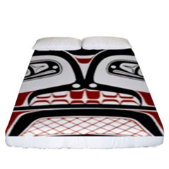 Traditional Northwest Coast Native Art Fitted Sheet (king Size) by Sapixe