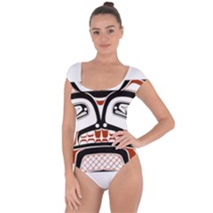 Traditional Northwest Coast Native Art Short Sleeve Leotard  by Sapixe