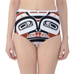 Traditional Northwest Coast Native Art High-waist Bikini Bottoms by Sapixe