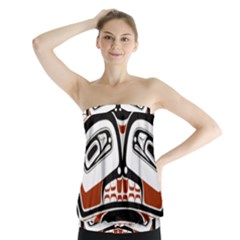 Traditional Northwest Coast Native Art Strapless Top by Sapixe