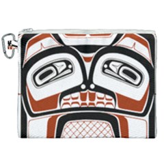 Traditional Northwest Coast Native Art Canvas Cosmetic Bag (xxl) by Sapixe