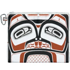 Traditional Northwest Coast Native Art Canvas Cosmetic Bag (xxxl) by Sapixe