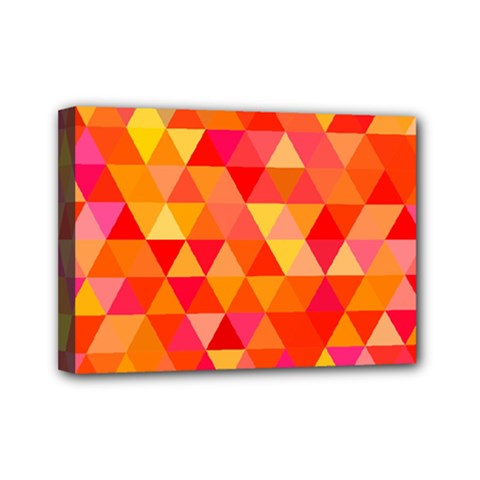 Triangle Tile Mosaic Pattern Mini Canvas 7  X 5  by Sapixe