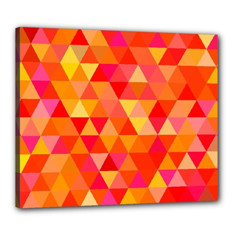 Triangle Tile Mosaic Pattern Canvas 24  X 20  by Sapixe