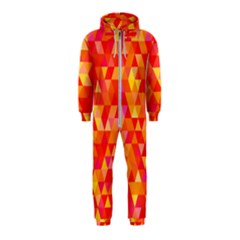 Triangle Tile Mosaic Pattern Hooded Jumpsuit (kids) by Sapixe