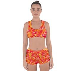 Triangle Tile Mosaic Pattern Racerback Boyleg Bikini Set by Sapixe