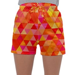 Triangle Tile Mosaic Pattern Sleepwear Shorts