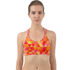 Triangle Tile Mosaic Pattern Back Web Sports Bra