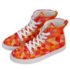 Triangle Tile Mosaic Pattern Women s Hi-top Skate Sneakers