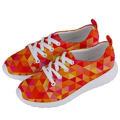 Triangle Tile Mosaic Pattern Women s Lightweight Sports Shoes by Sapixe